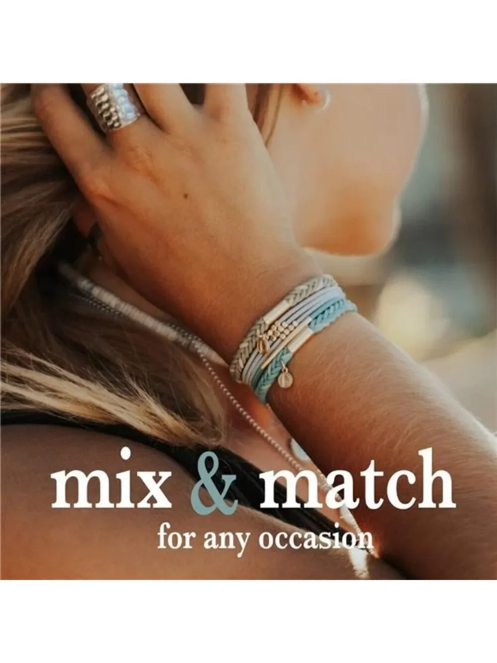 Womens hair tie bracelet set elastic no crease ponytail holder stylish jewelry g